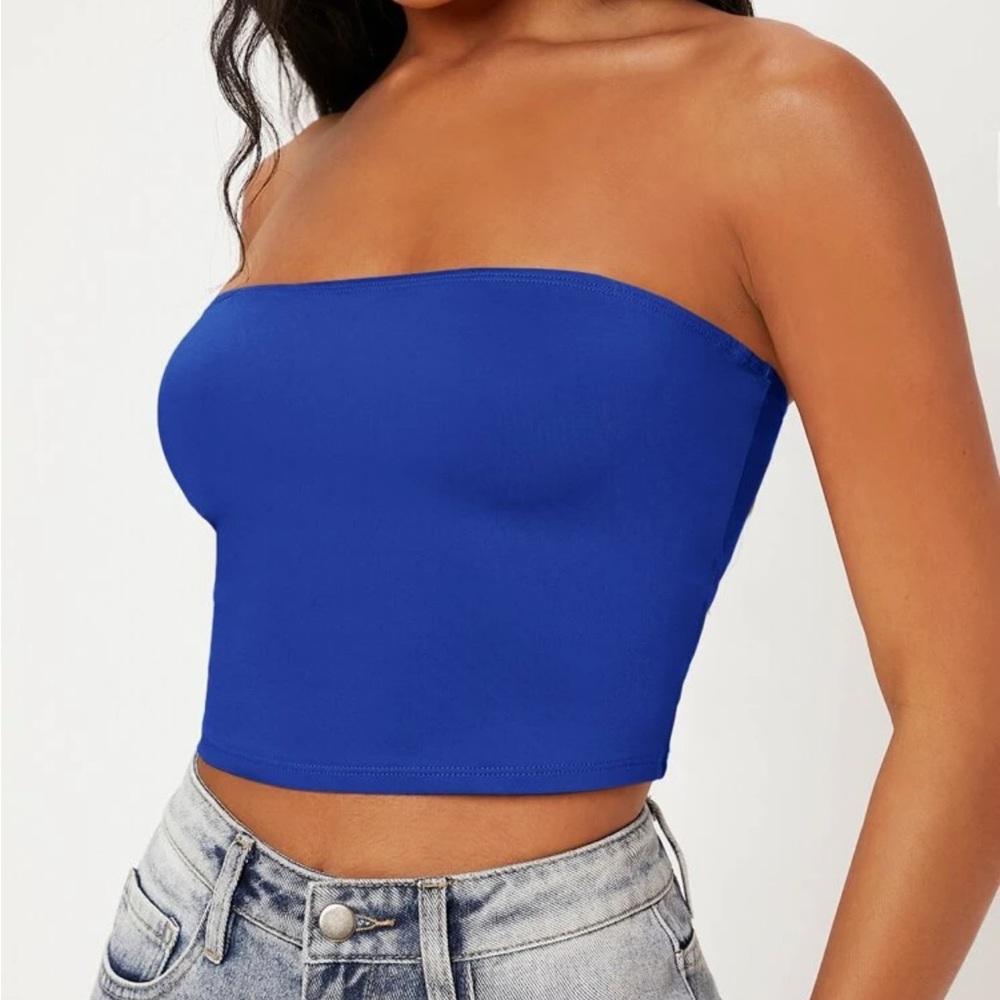 Solid Crop Tube Top